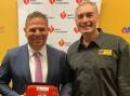 Phil Donato MP, together with former Wiggle Greg Page, will be hosting a free AED
training event at Orange Ex-Services Club on the morning of Friday May 3. Picture is supplied