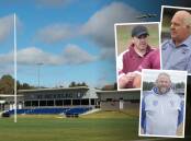 Jack Arrow Oval and (inset, clockwise from top) PMP chairman Linore Zamparini, St Pat's president Gary Goldsmith and Wellington president Graham Blackhall.