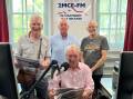 Talking Newspaper volunteers Graham Pascoe, Ross Crothers, Donald Alexander and Chris Bacon (seated) in the studio at 2MCE. Picture supplied