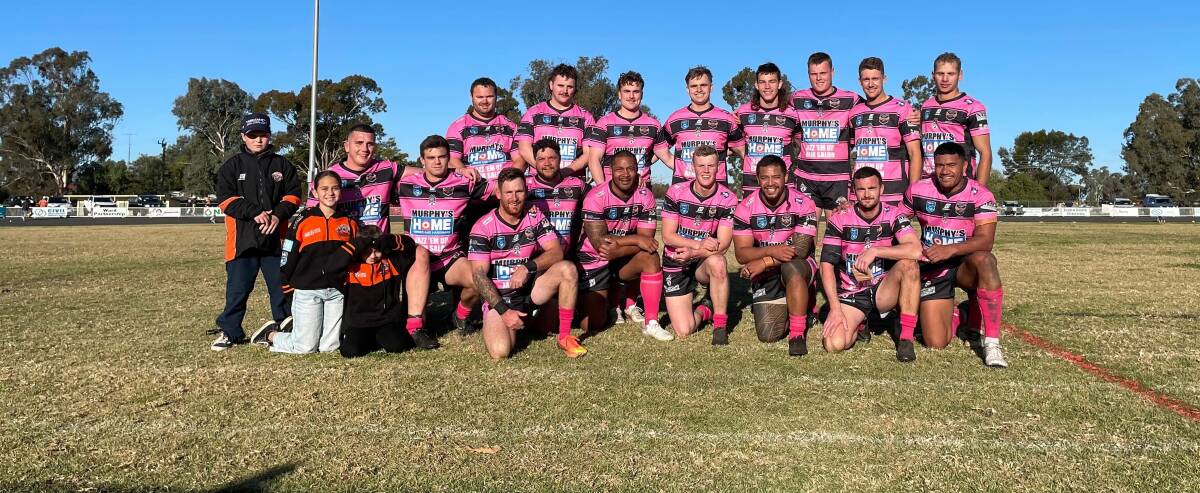 Nyngan scrapped their regular orange and black jerseys for Sunday's match. Picture by Grace Ryan