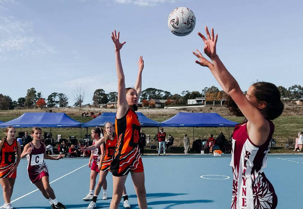 The Orange Netball under 14s side in action. Picture supplied