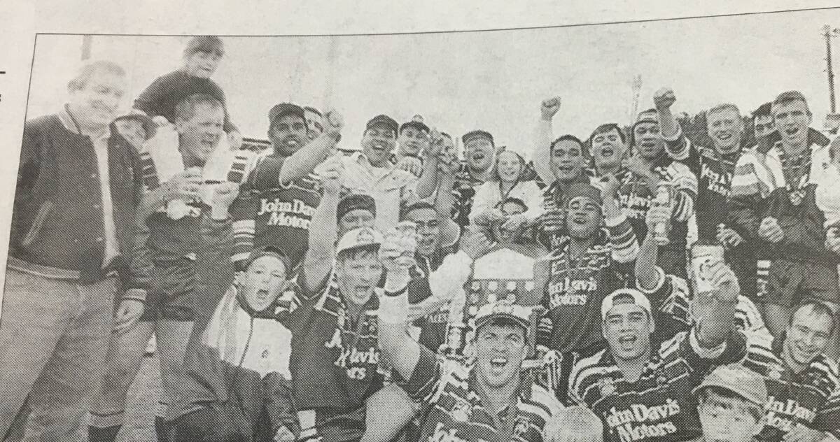 Blayney Bears post-game after their 1996 premiership success.