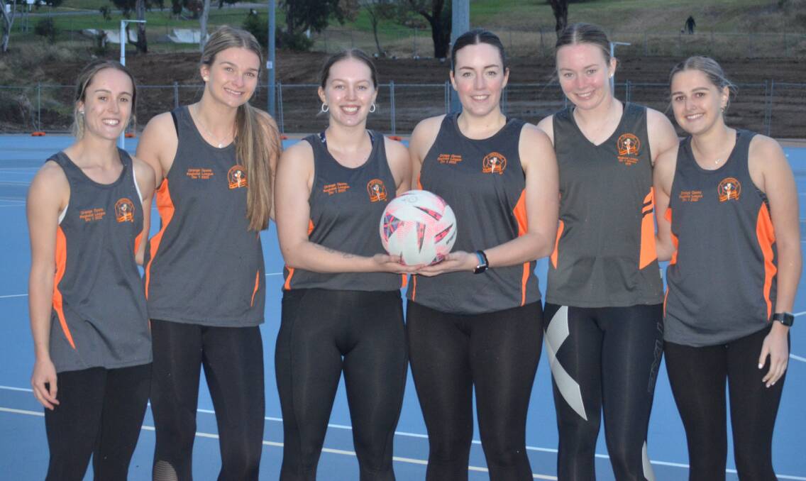 Emily Provost (far right) pictured with her 2022 Orange Netball Association rep teammates. Picture by Lachlan Harper