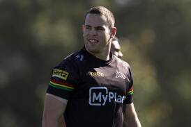 Liam Henry during a Penrith Panthers training run. Picture by Penrith Panthers