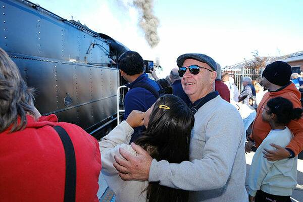 Bruce Cameron was one of the many visitors to the Bathurst Train Station over the June long weekend, getting a glimpse of the steam trains. Picture by James Arrow