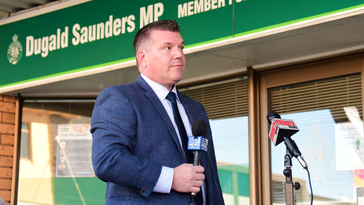 Member for Dubbo Dugald Saunders was voted leader of the NSW Nationals in a party room meeting on Monday. Picture from file