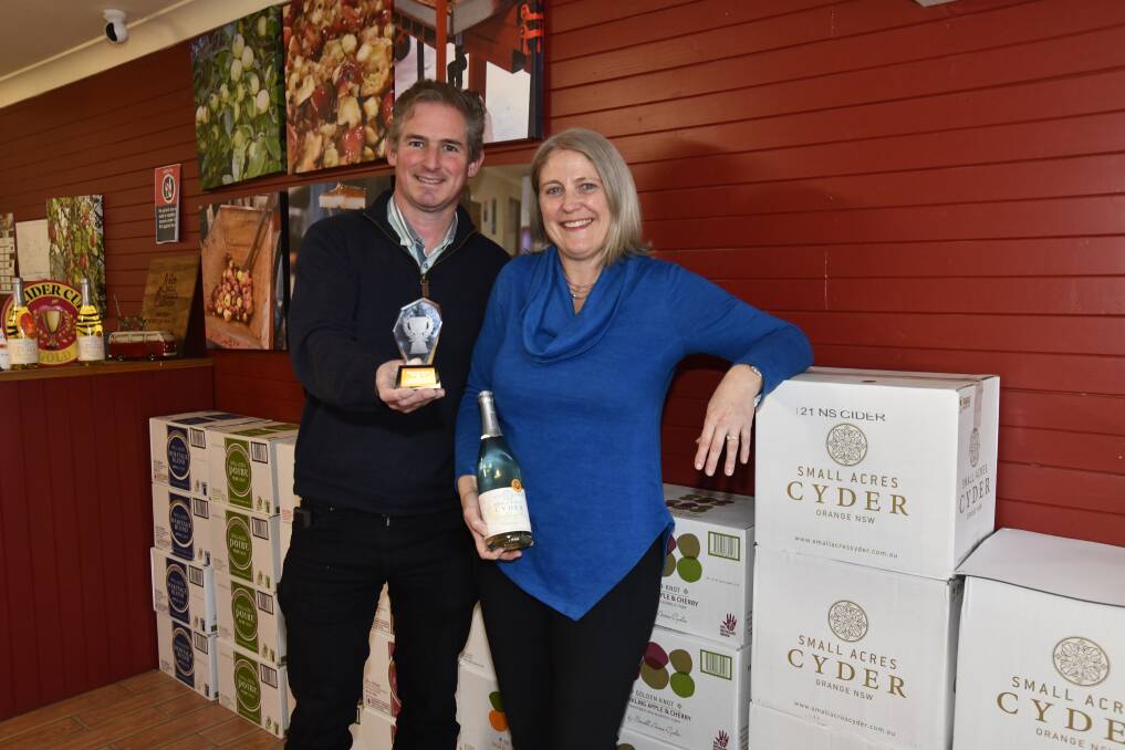 The Geoghegan family of Orange's Small Acres Cyder are proud of their international gong grabbed in the 2023 Japan Cider Cup. Picture by Carla Freedman.