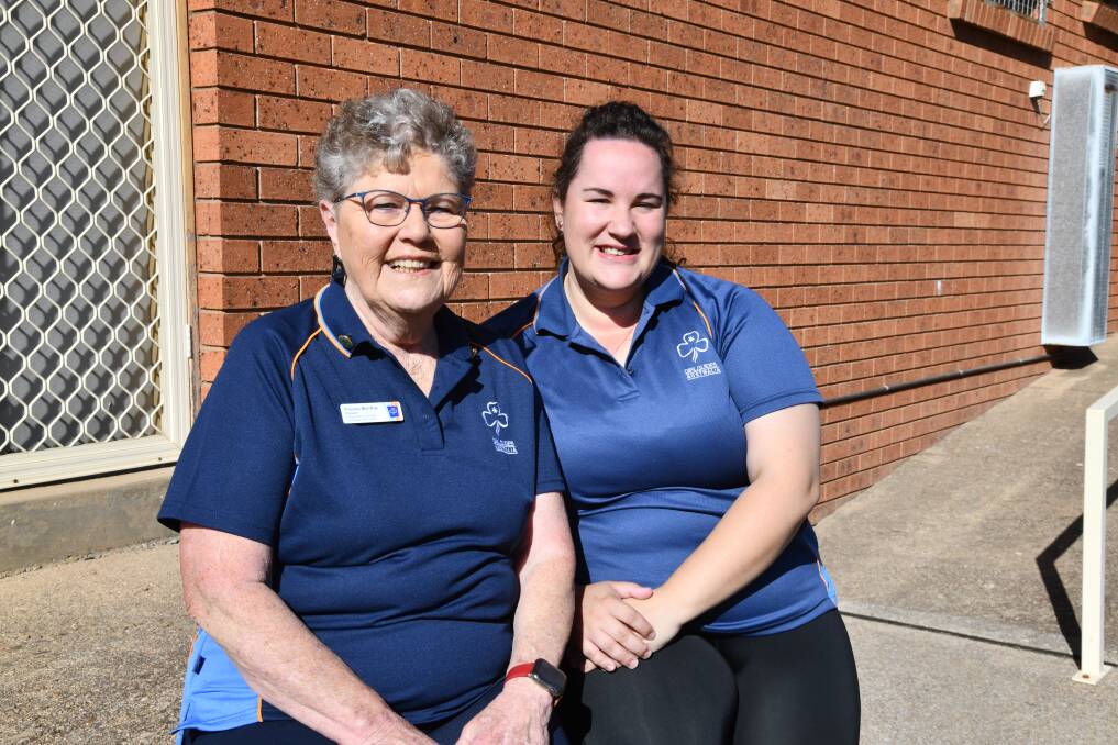 Better known as 'Possum' and 'Gecko', Yvonne MacRae and Cassie Talbot of Orange Girl Guides are beaming due to a recent grant. Picture by Carla Freedman.