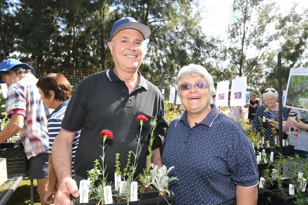 A throwback picture of Joel and Lynette Rappoport from 2018, with the first 2023 Plant Sale gearing up for April 1 and 2. Picture by Carla Freedman. 