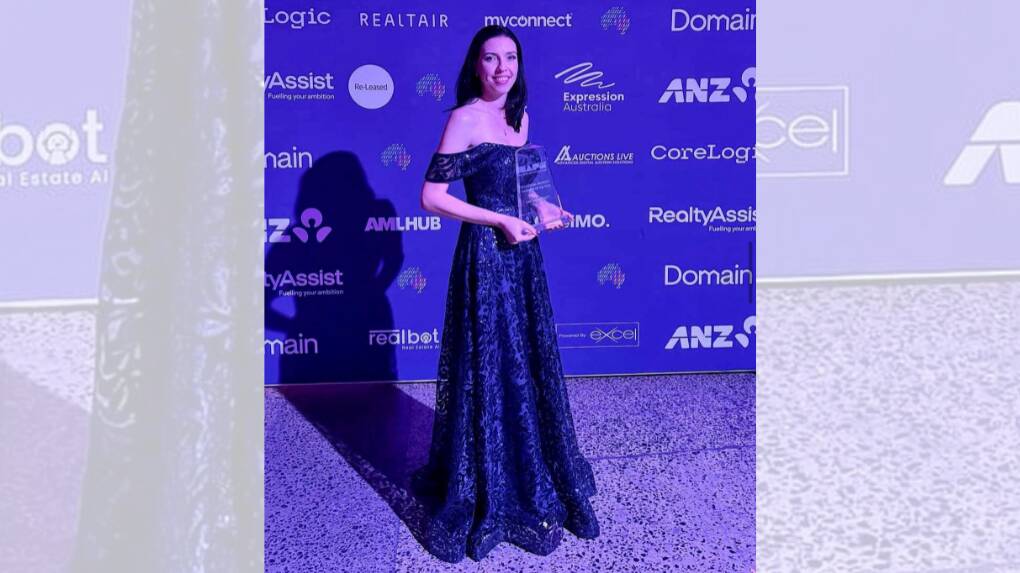One Agency Orange's Simone Fogarty picks up Residential Property Manager of the Year on May 16 from the prestigious National Awards for Excellence (NAFE) in Hobart. Picture supplied