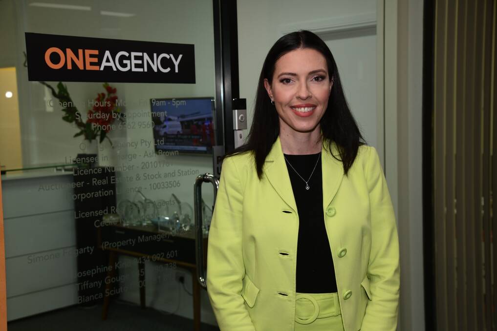 One Agency co-director and senior property manager, Simone Fogarty at her workplace in Orange in the Centrepoint Arcade. Picture by Carla Freedman