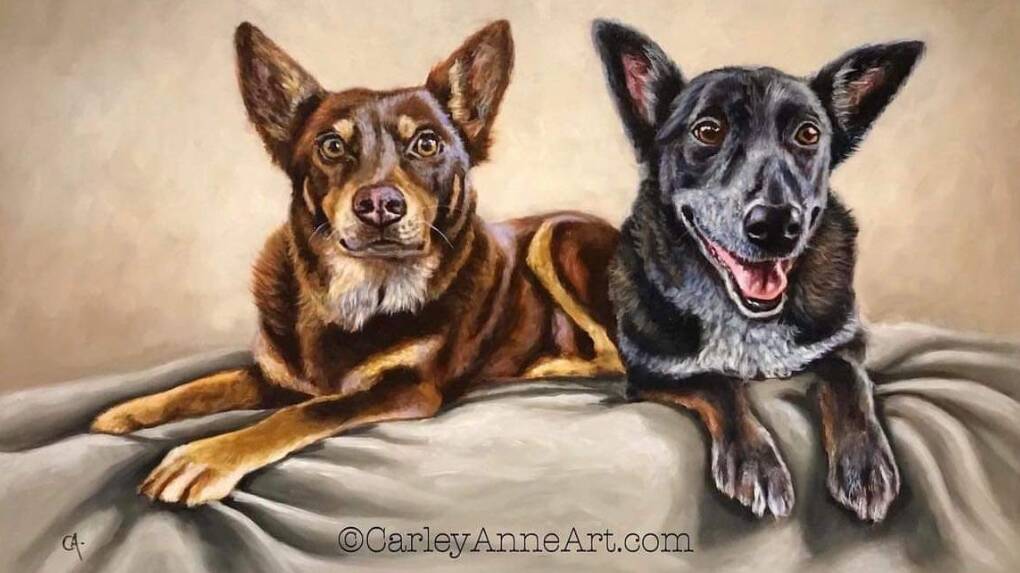 Lucknow Kelpies Spud and Cookie by Carley Anne Walsh. Picture by Carley Anne Art.