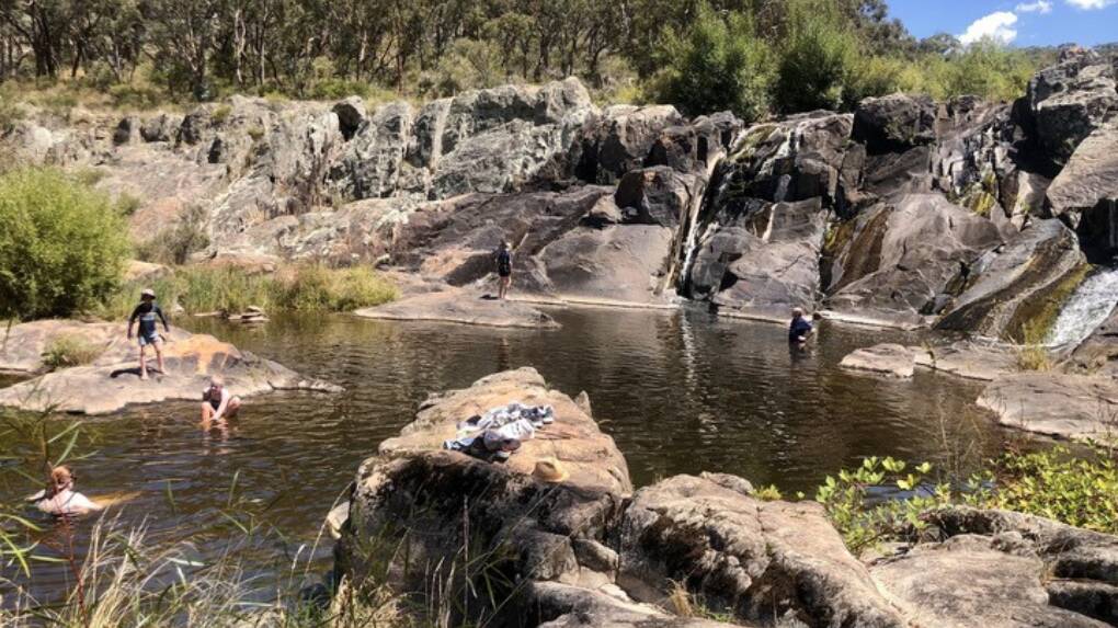 The Fall Water Falls site at Summer Hill Creek in Mullion Range State Conservation Area back in February, 2021. Picture by Emily Gobourg.
