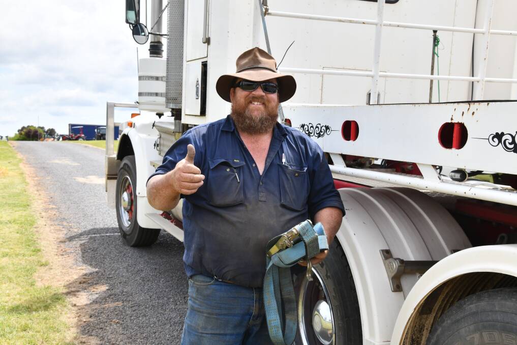 DMS Transhaul's Dallas Smith on Tuesday in Borenore, setting up for the annual Australian National Field Days. Picture by Carla Freedman.