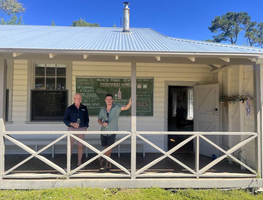 Orange's Mortimers Wines has grabbed its first-ever title for Good Food's 15 best cellar doors in New South Wales, with Peter and Daniel Mortimer. Picture supplied.