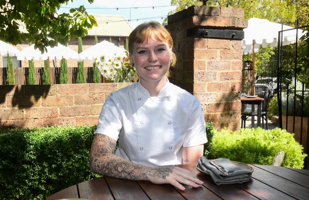 Apprentice chef with Orange's Union Bank restaurant, Bathurst born cooking young gun Caitlin Reeves has found the career for her. Picture by Carla Freedman.