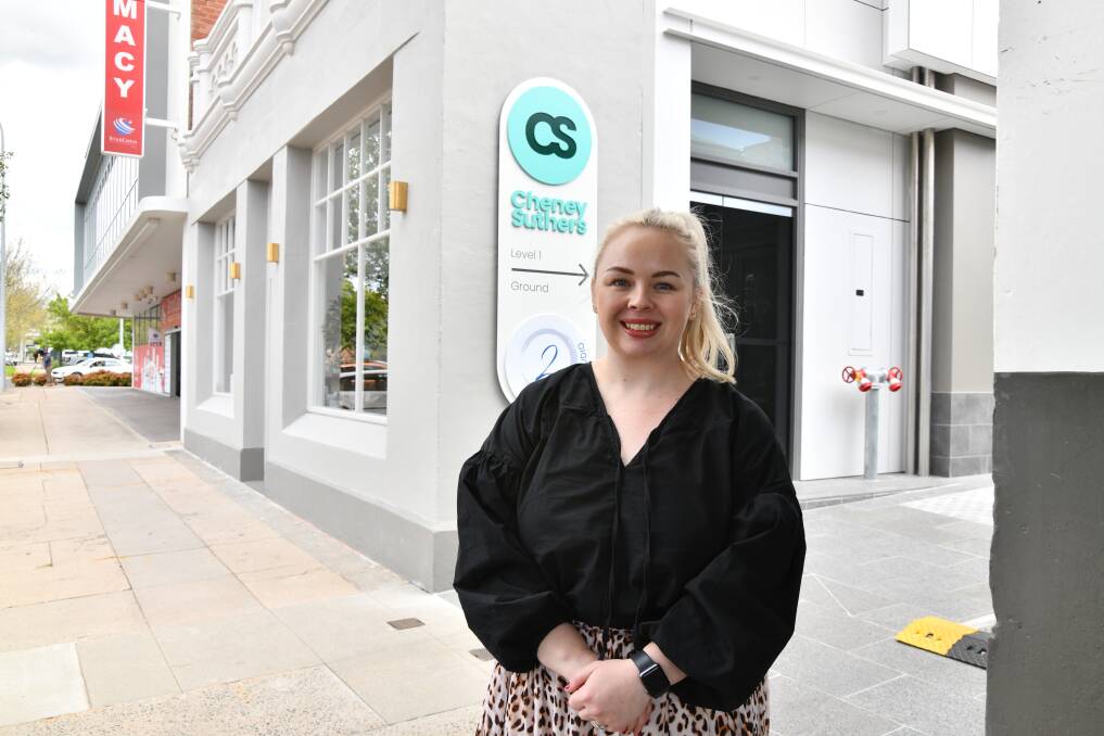 Cheney Suthers Lawyers directors, Dannielle Ford (above), Kirsty Evans and Alice Byrnes are "thrilled" about the firm's new home on Lords Place in Orange. Picture by Carla Freedman.