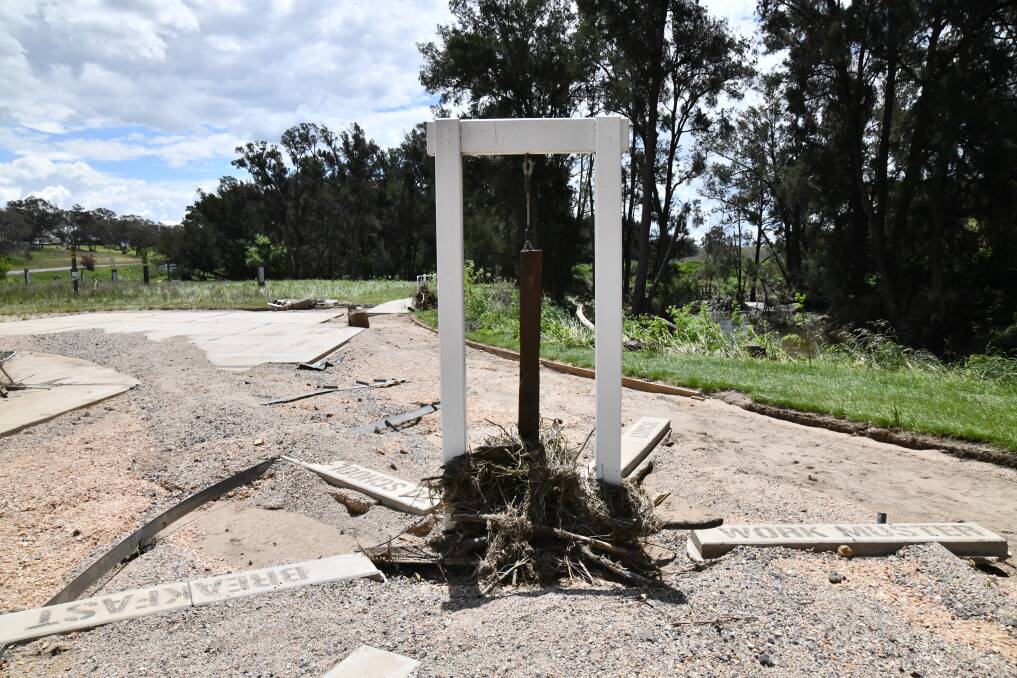 Fairbridge Park, which pays tribute to victims of the infamous Fairbridge Farm School, suffered extensive damage when Molong Creek burst in October. Picture by Carla Freedman. 