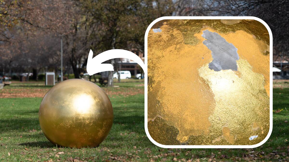 Gold Ball damage in Orange, NSW. Before and after. Pictures by Carla Freedman and supplied. 