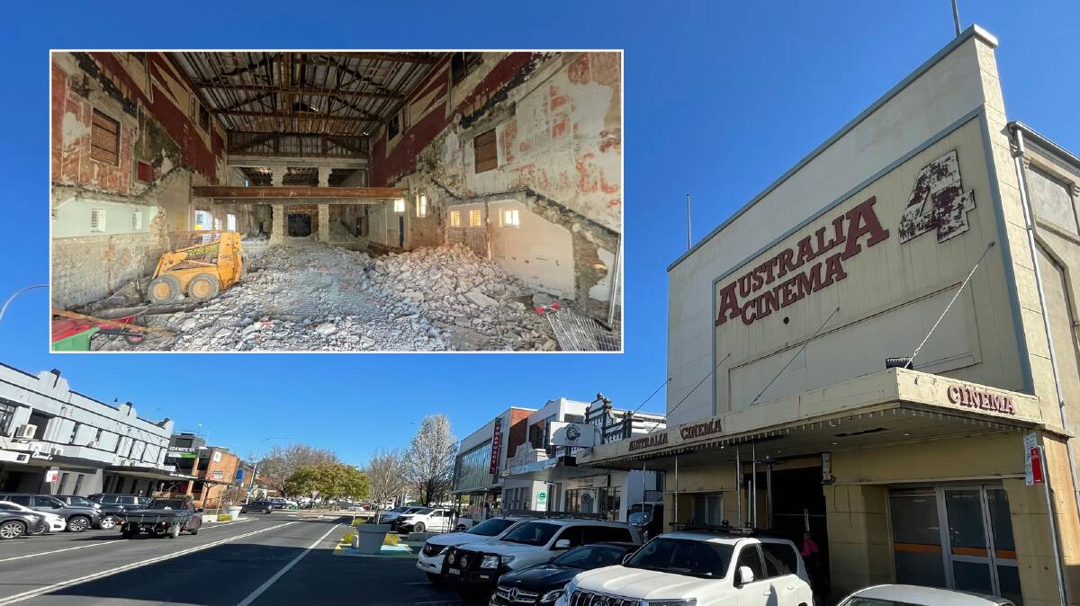 Australia Cinema 4 in Orange gutted amid hotel construction. Pictures by William Davis. 