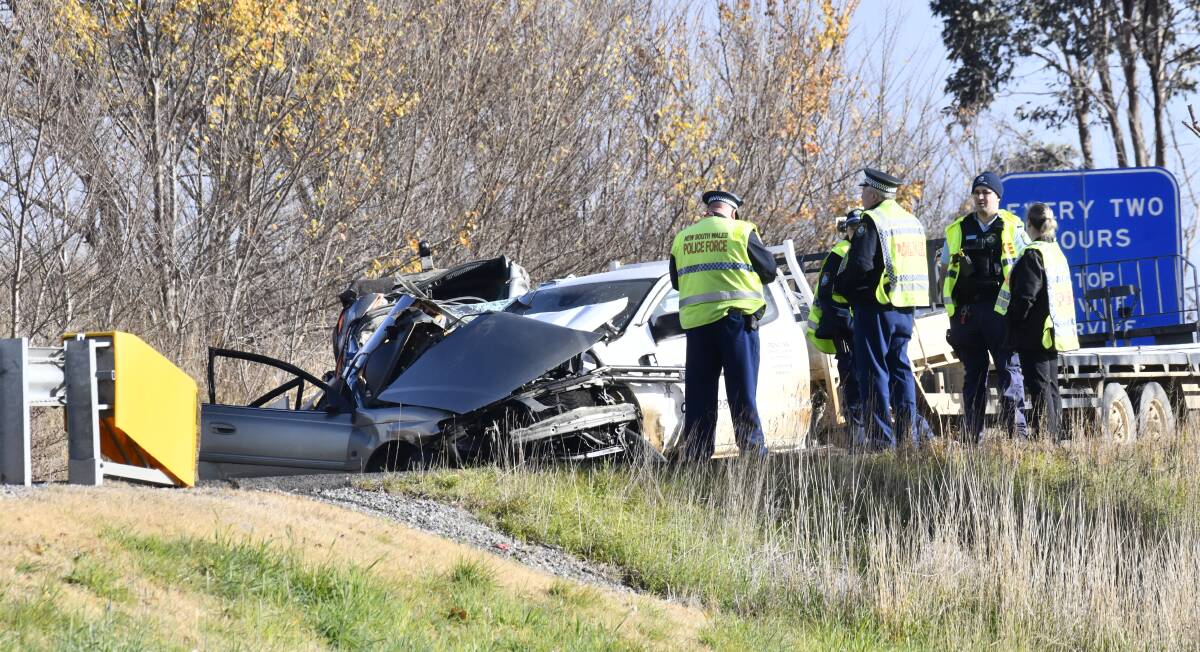 Fatal crash after police chase in Orange attended by NSW Police. Picture by Carla Freedman. 