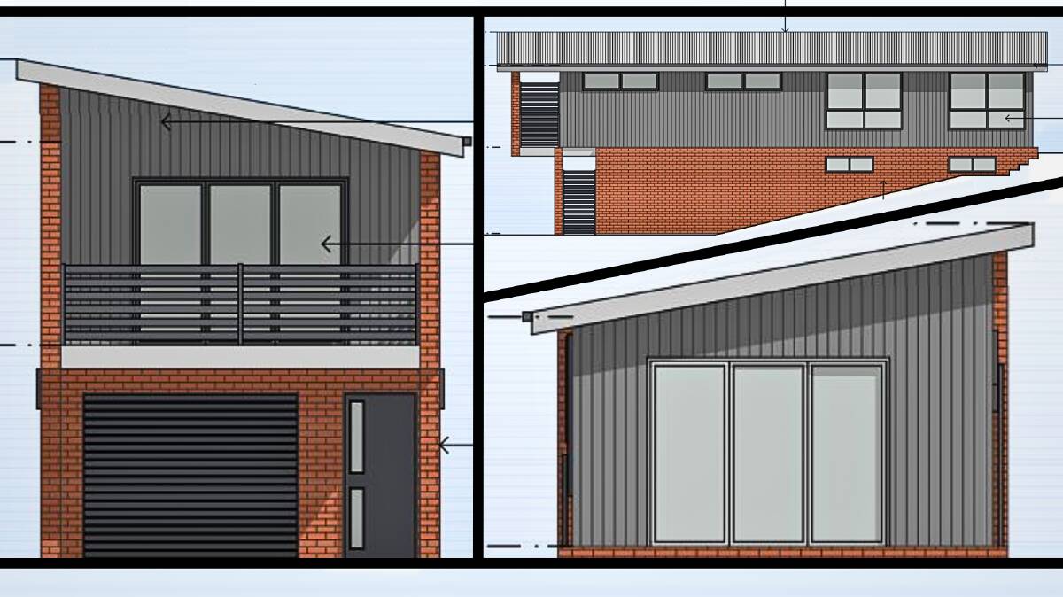 Strip of boxy new houses planned at 7 Gregory Place, Orange. Pictures supplied 