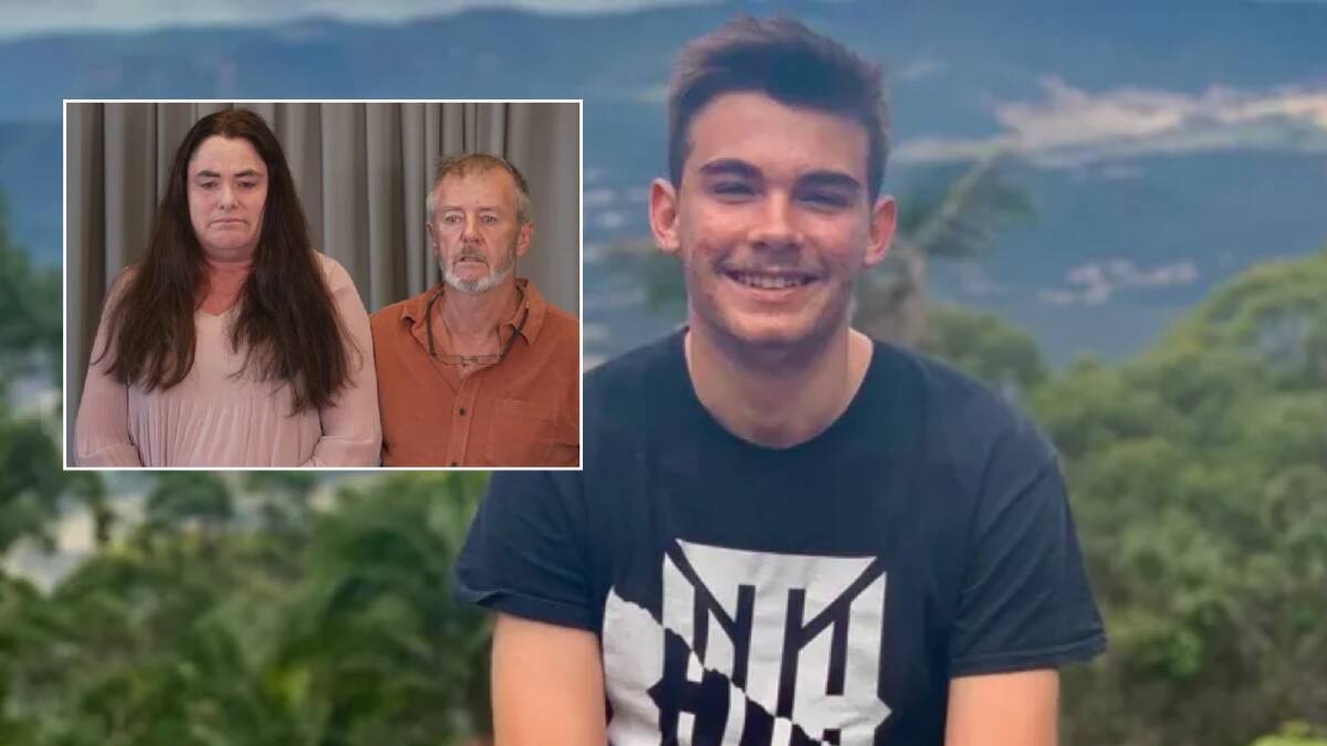 Pam and Tony Schaefer speak after their son 21-year-old surfer and soccer player Kye Schaefer was allegedly stabbed on a Coffs Harbour beach. Picture GoFundMe/NSW Police
