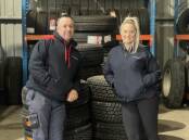 Tyrepower Cowra owner Ben Muddle and manager Kate Tidswell 