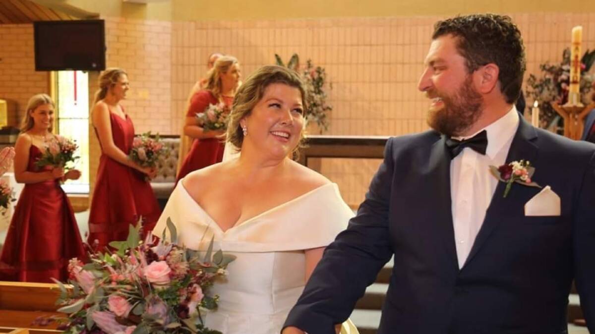 Me, my boobs and my husband Jim on our wedding day. Photos by AJF Photography