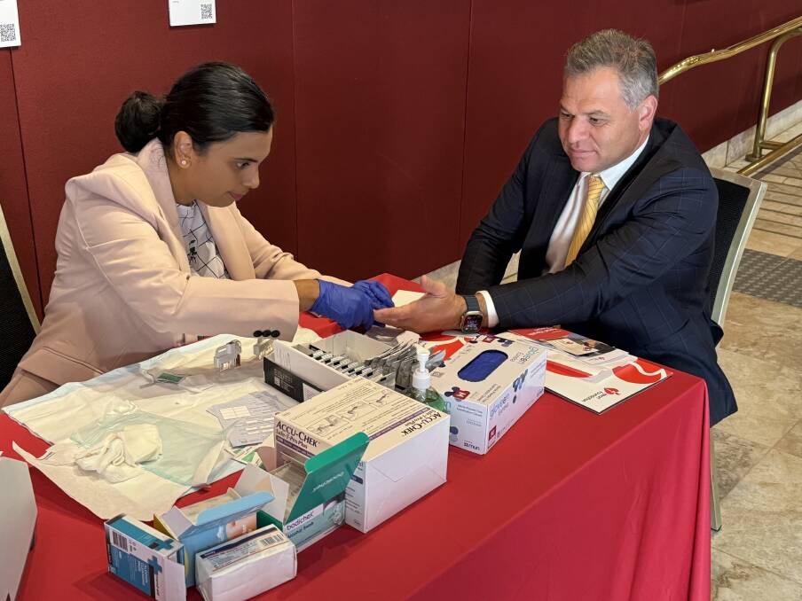 Phil Donato MP participating in The Heart Foundations annual Heart Week health
screening at NSW Parliament. Picture is supplied