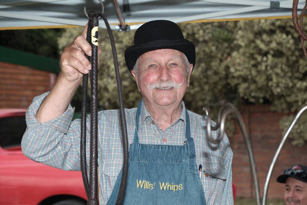 Robin Wills from Wills' Whips at the 2024 Bathurst Heritage Trades Trail. Picture by James Arrow.