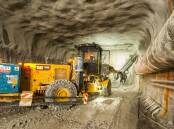 Diggers work on tunnels. File picture