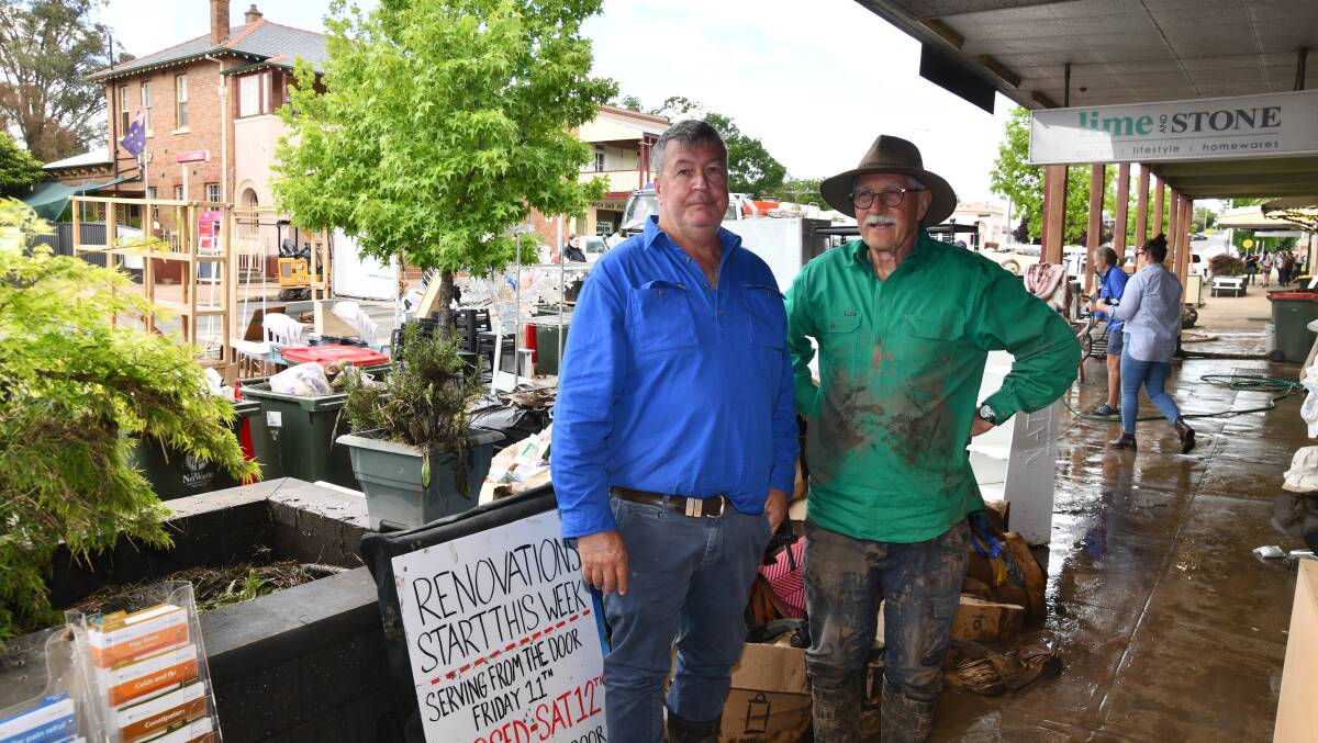 Kevin Beattie and Cameron Wild (local business owner). Picture by Carla Freedman.