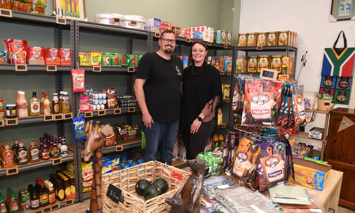 Biltong Bites and Deli Delights owners Etienne and Danica Landsberg in their new deli at the Centrepoint Arcade in Summer Street. Picture by Jude Keogh