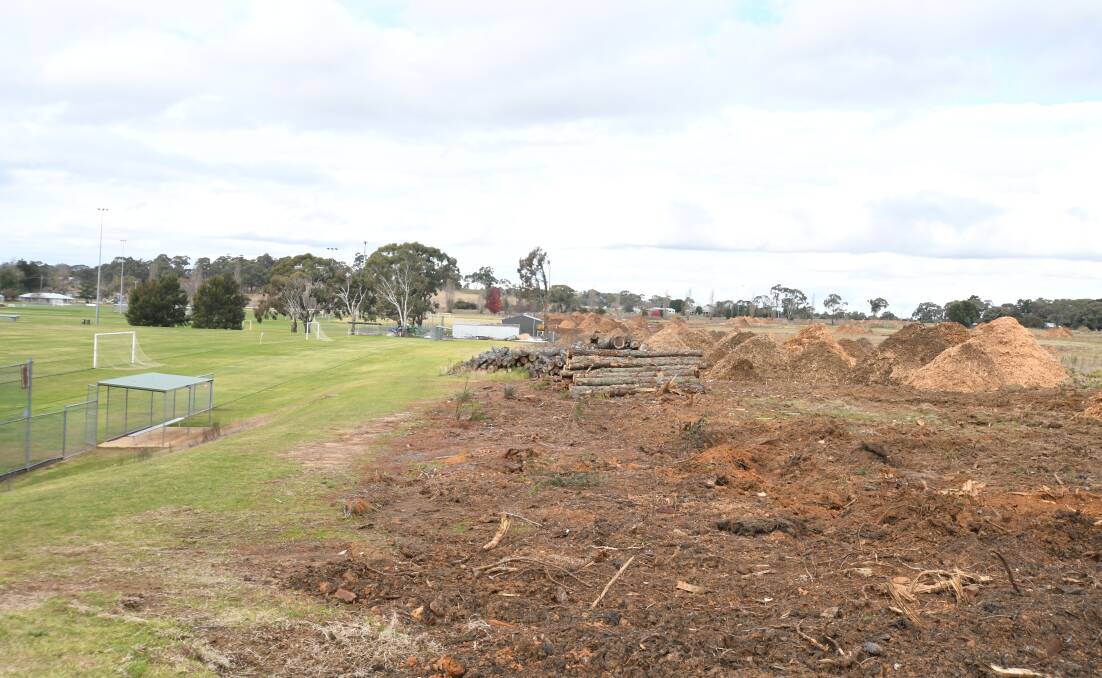 Earthworks for the sports precinct in August this year. Picture by Carla Freedman