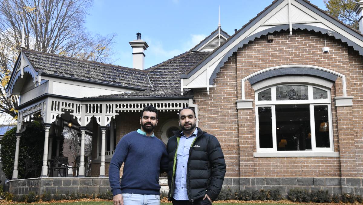 Rubandeep Singh and Maninder Singh outside their Italian restaurant La Milano in the former Zona building. Picture by Carla Freedman