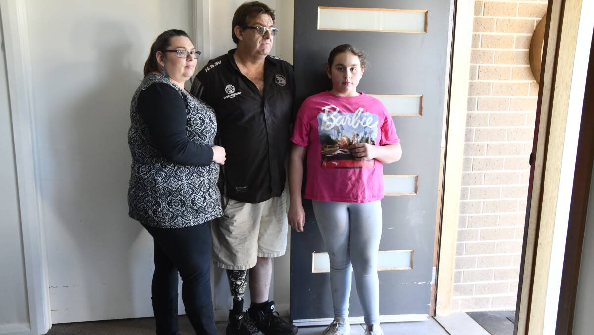 Candice, Rod, and Cienna Lonard's house in Jasper Street was broken into. Picture by Jude Keogh