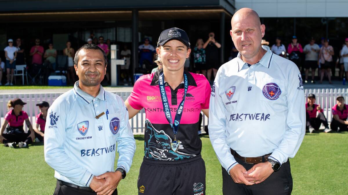 Phoebe Litchfield was named player of the match in the Sydney Women's Premier Cricket first grade grand final victory. Picture by Ian Bird Photography.