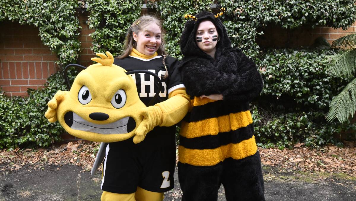 Lilly Hassal and Milly Punch are the OHS 2023 mascots. Picture by Carla Freedman