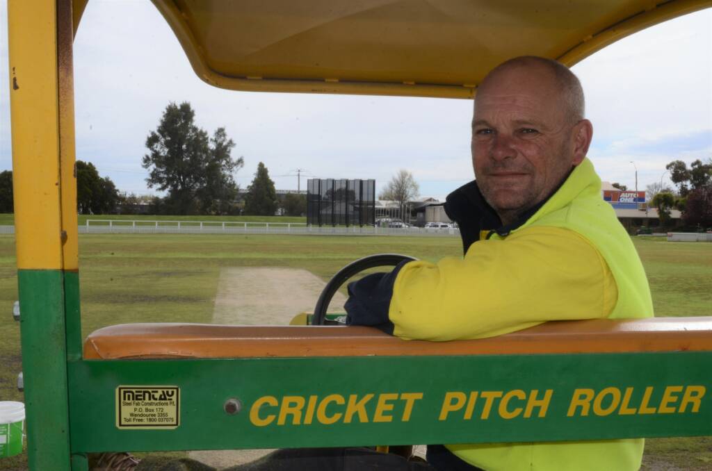 Bruce Cousins will be working tirelessly to make sure Wade Park is ready for cricket season as soon as possible. Picture by Riley Krause.
