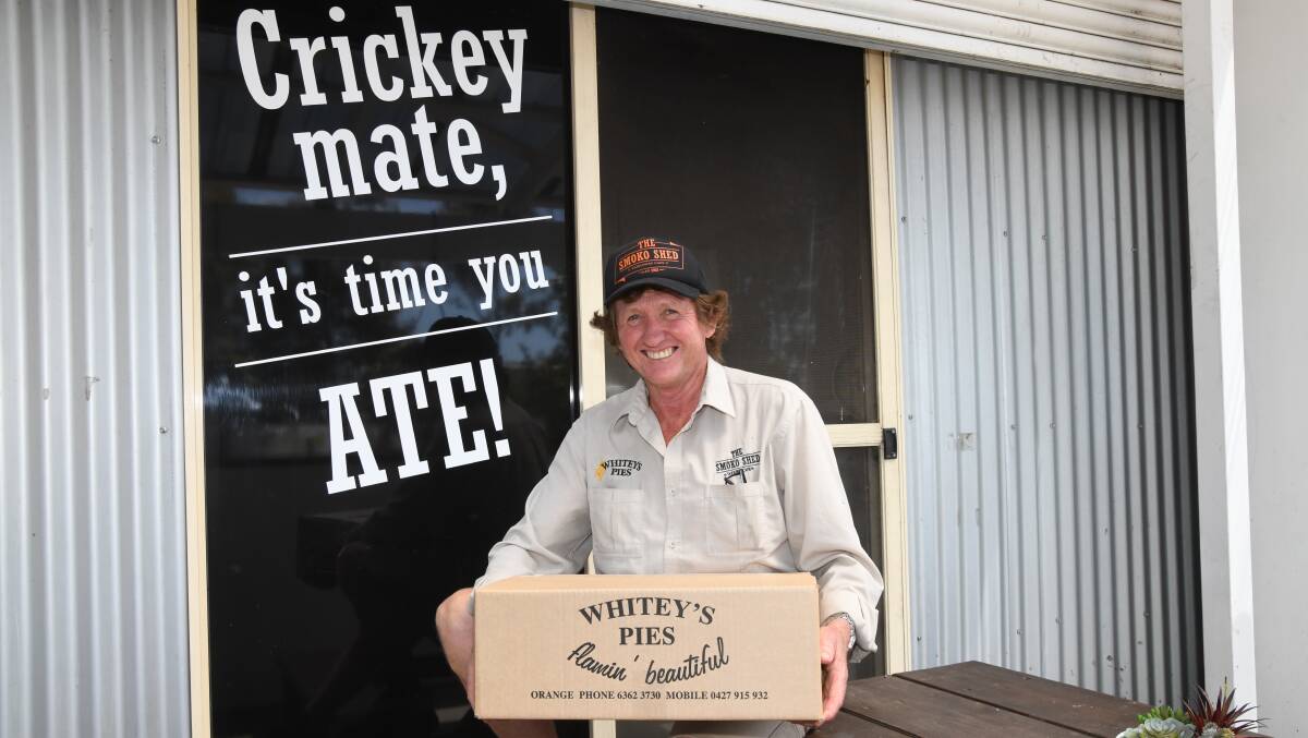 Geoff White has loved making and selling Whitey's Pies for more than 20 years and has no plans on stopping. Picture by Carla Freedman