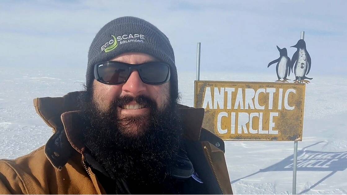 Tom Gersbach has spent six months living and working in Antarctica. Picture supplied.