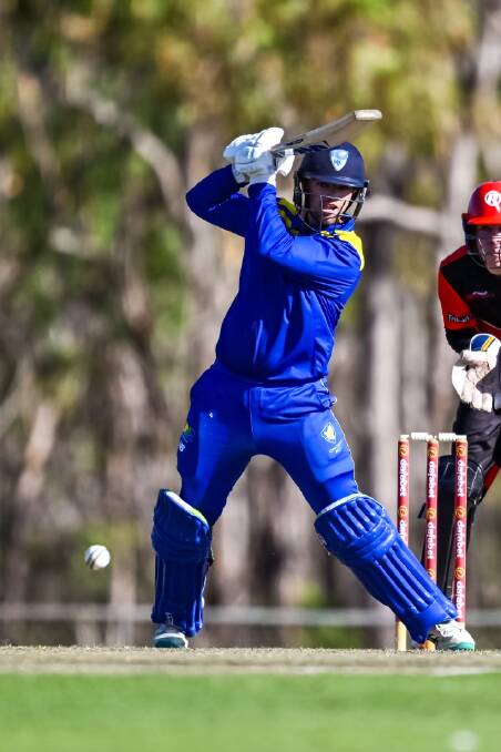 Nic Broes puts a shot away for the ACT Comets during their recent CDU Men's Top End Series. Picture by Cricket ACT.