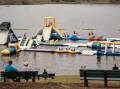 The Bathurst Aqua Park set up at Chifley Dam in February, 2024. Picture by James Arrow