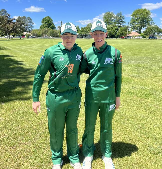 Mathew McKenna and D'Arcy Hamling. Picture by Orange City Cricket Club 