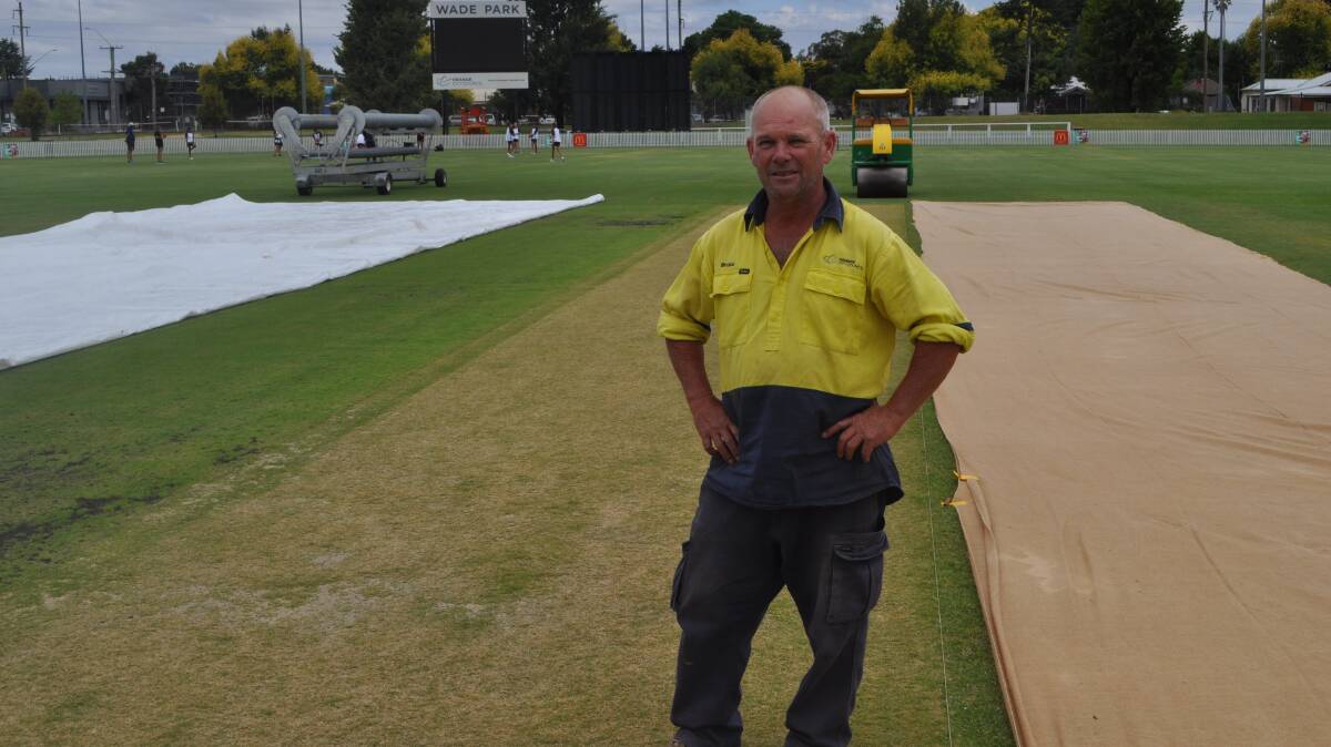 Wade Park curator Bruce Cousins is pleased with how the wicket turned out. Picture by Lachlan Harper 