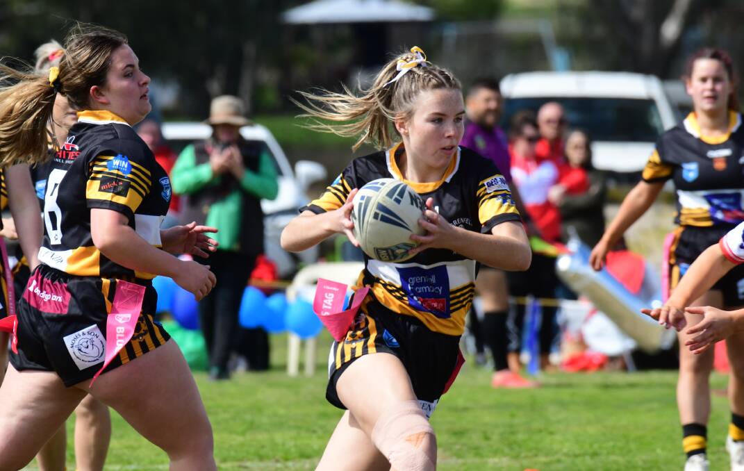 Lily Holmes engages the line in the grand final against Manildra. Picture by Jude Keogh 