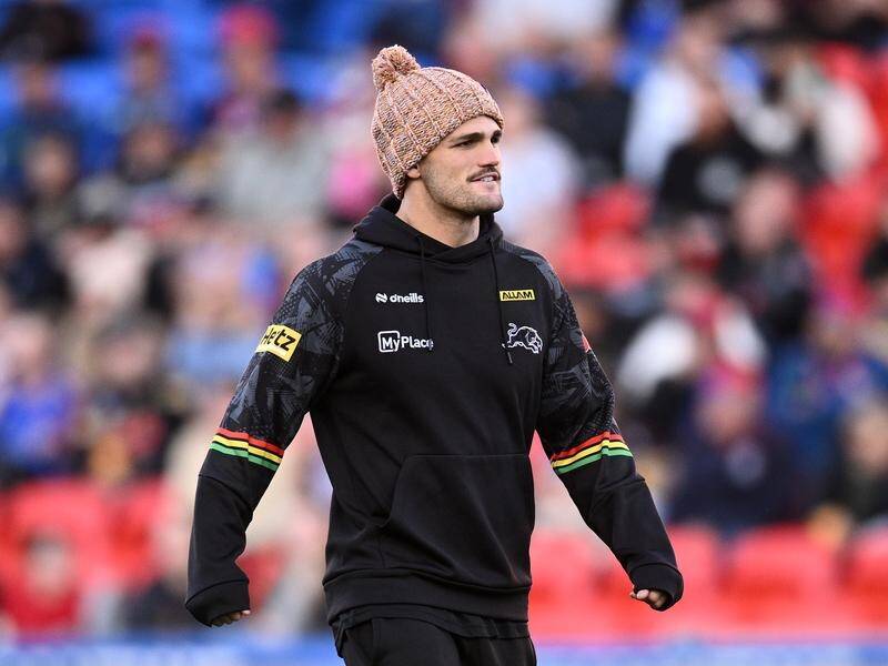 Penrith star Nathan Cleary won't return from his hamstring injury until round 20. (Dan Himbrechts/AAP PHOTOS)