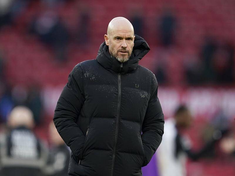 Erik ten Hag is confident of keeping his Manchester United job after meeting with club bosses. (AP PHOTO)