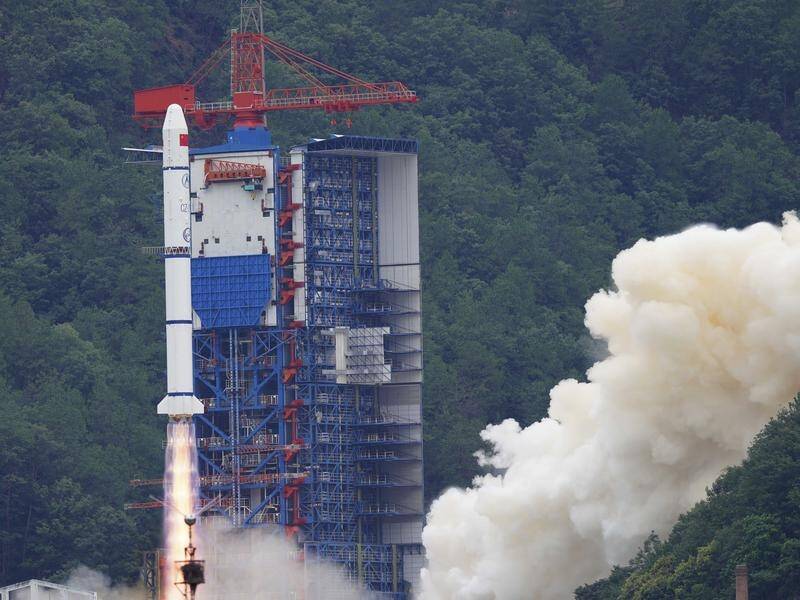 A rocket carrying the first astronomical satellite developed by China and France has lifted off. (AP PHOTO)